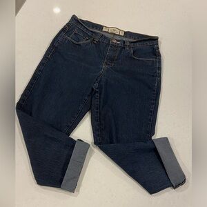 Lois Women's Dark Indigo Cropped Jeans - Ankle-Length Comfort Size 28